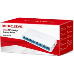Switch a 8 porte 10/100Mbps RJ45 Mercusys MS108 Cablaggio rete LAN Fast Ethernet