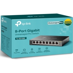 Switch Desktop 8 porte Gigabit RJ45 TL-SG108E Hub Rete LAN 10/100/1000 QoS