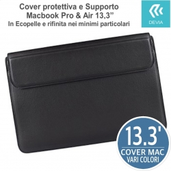Cover Protettiva MacBook Pro Air 13,3-2020 Bag Custodia a Supporto in Ecopelle