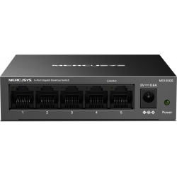 Switch 5 Porte RJ45 LAN 10/100/1000Mbps Mercusys MS105GS Ethernet Desktop