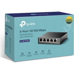 Switch Fast Ethernet 5 Porte 10/100MBps 4x Alimentazione PoE Tp-Link TL-SF1005P