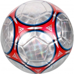 Pallone da calcio per training diametro 21cm rosso e argento sport e tempo libero