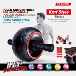 Ruota Addominali Multifunzionale Rullo Workout Tappetino Esercizi Fitness 1pz