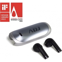 Auricolari Bluetooth 5.2 stereo Novel ADJ aptX Adaptive microfono audio HQ silver
