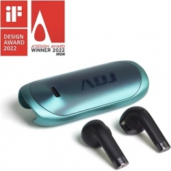 Auricolari Bluetooth 5.2 stereo Novel ADJ aptX Adaptive microfono audio HQ green
