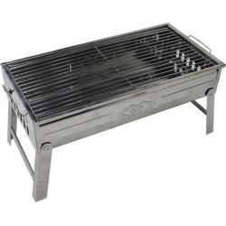 Griglia barbecue da tavola a carbonella bbq carbon 45x23x22cm acciaio inox