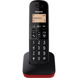 Telefono cordless rete fissa LCD Blocco chiamate Panasonic KX-TGB610JT rossonero