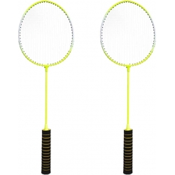 4pcs racchette badminton per principianti per pratica forma classica con custodia colore assortito impugnatura gommata