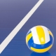 Palla da pallavolo o beach volley per training sport e tempo libero colore blu biianco e giallo diametro 21cm