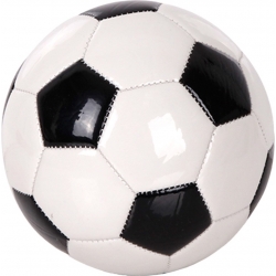 Pallone da calcio training sport tempo libero colore bianco e nero diametro 21cm