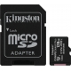 SD MICRO 128GB CL10 UHS-I CON ADATT 100MB/S LET.85MB/S SCRIT.KINGSTON