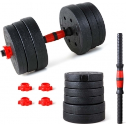 2pz Set di Manubri fitness palestra pesi regolabili 20kg per allenamento a casa