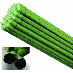10 pezzi supporto piante rampicanti bastone in acciaio plastificato verde 1,1x120cm