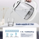 Bollitore acqua elettrico 1,7 litri in vetro 2200w spina schuko 16a bianco