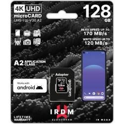 microSD IRDM by GoodRAM 128GB UHS I U3 A2 + adapter