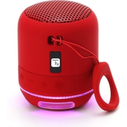 Altoparlante Wireless Speaker Portatile Vivavoce Dual Pairing Luci LED Rosso