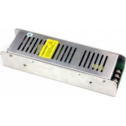 Slim Metal Power Supply 150W 24V 6.25A Screw Terminals with 2 Outputs 199x61x31mm IP20 TRIAC Dimmable