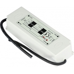 Plastic Power Supply 60W 12V 5A with 1 Output and Soldering Cables White Color 166x43x33mm IP67 (5 Year Warranty)
