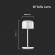 LED Table Lamp 2200mAH Battery D86*H210mm White Body IP54 3000K+6000K