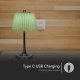 Lampada LED da Tavolo 1.5W Ricaricabile USB Touch Dimmerabile Verde Cromato