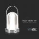 Lampada LED da Tavolo 1W Colore Cromo Ricaricabile Touch Dimmerabile 3in1