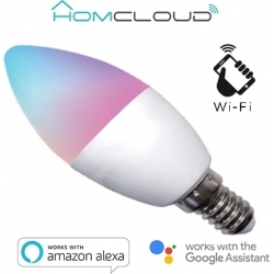 Lampadina Smart LED Wi-FI RGB + Bianco CCT E27 4.5W dimmerabile Controllo da APP