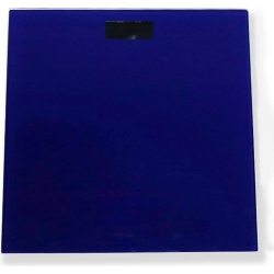 Bilancia pesapersone digitale led in vetro 30x30cm in chilogrammi avvio automatico a batteria 2 aaa escluse colore blu reale