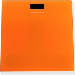 Bilancia pesapersone digitale in vetro 30x30cm avvio automatico giallo arancione