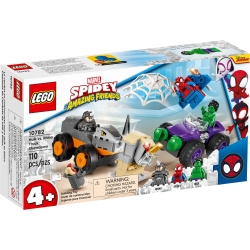 LEGO 10782 Resa dei conti tra Hulk e Rhino, 110 pezzi, Marvel Spidey e i Suoi Fantastici Amici