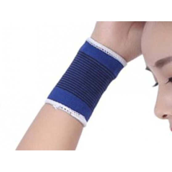 2 polsiere colore blu fascia da polso elastica per sport palestra lavoro
