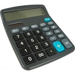 Calcolatrice da tavolo per ufficio tastiere grande ampio display lcd 18x14,5cm