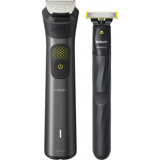 Set di rasatura Multigroomer Philips Serie 9000 MG9540/15 Rifinitore OneBlade - Seconda Immagine Set di rasatura Multigroomer Philips Serie 9000 MG9540/15 Rifinitore OneBlade - Seconda Immagine