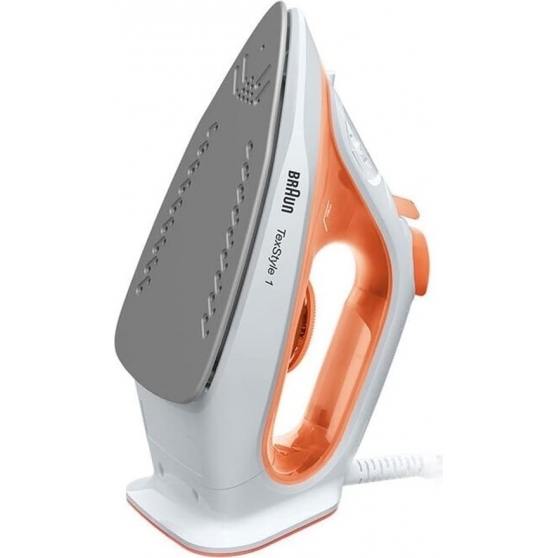 Ferro da Stiro a Vapore 1900W Braun TexStyle 1 SI1009OR Piastra Antiaderente - Seconda Immagine