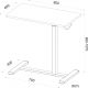 Scrivania Sit-Stand Compatta Regolabile in Altezza Bianca Techly