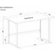 Scrivania per Computer Design Moderno Bianca 1200x600mm Techly TB 3545W