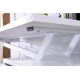 Scrivania Moderna 3 Cassetti Reversibile Bianco Opaco Effetto Legno ICA-TB 3533W