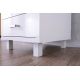 Scrivania Moderna 3 Cassetti Reversibile Bianco Opaco Effetto Legno ICA-TB 3533W