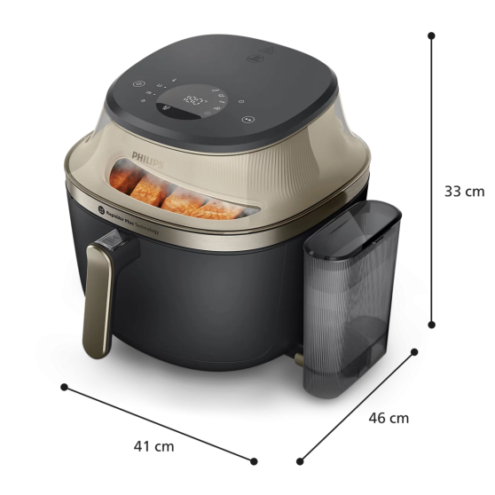 Philips Airfryer Serie 5000 7.2L con Cottura a Vapore NA543/00 Friggitrice ad Aria - Seconda Immagine