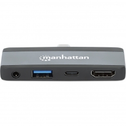 Docking Station da Viaggio USB-C PD a HDMI 4 in 1 Manhattan 4K 10Gbps 100W