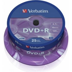 Campana 25 DVD+R Matt Silver 4.7GB Verbatim 16x 43500