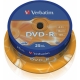 DVD-R Verbatim 4.7GB 16x Matt Silver Campana 25 Pezzi