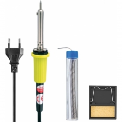 Kit per Saldatura 3 Pezzi con Stagnatore 30 Watt Supporto con Spugna e Stagno